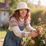 Hattie pruning spent roses